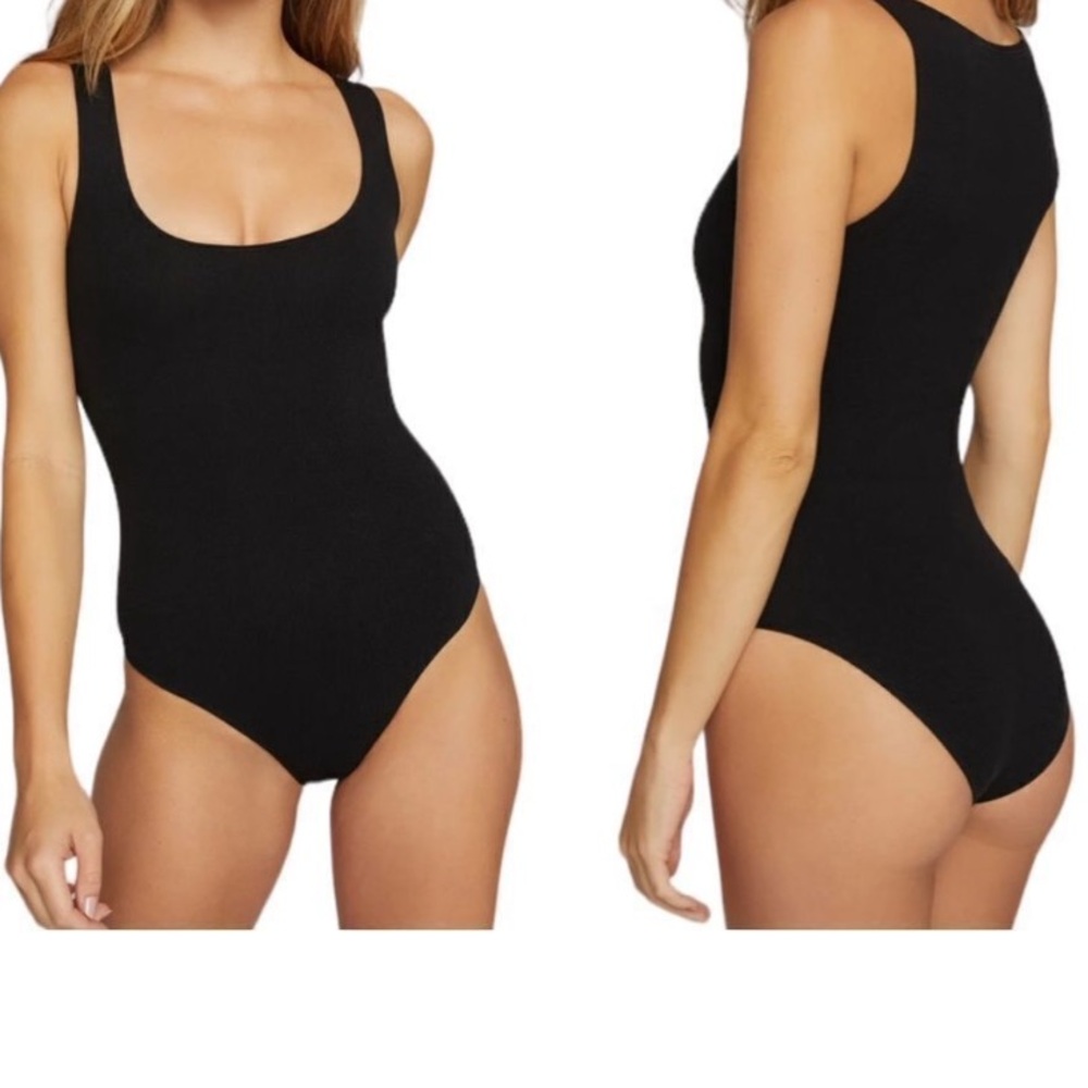 Good American Classic Black Bodysuit